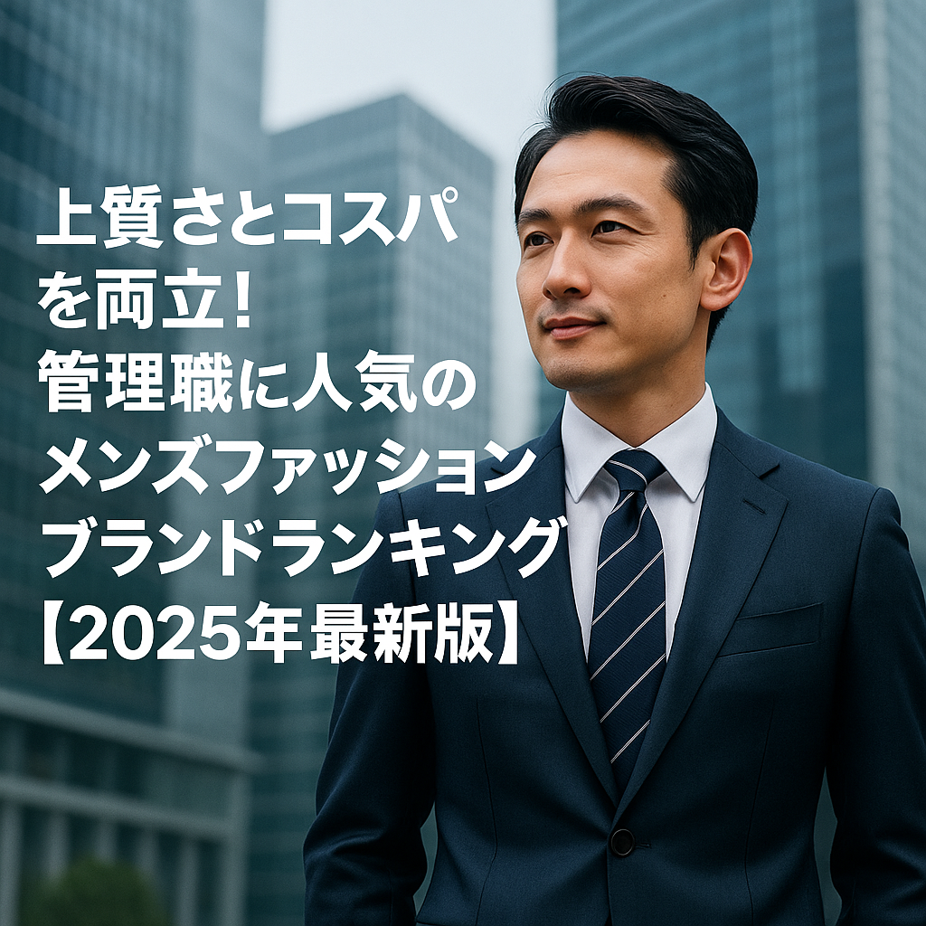 🏆 上質さとコスパを両立!管理職に人気のメンズファッションブランドランキング【2025年最新版】