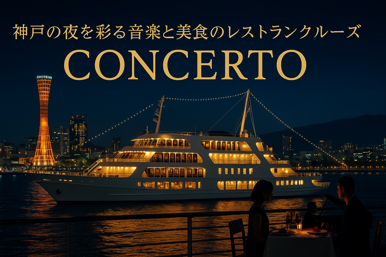 神戸デートにおすすめ!夜景が楽しめるレストランクルーズランキング|1位は「コンチェルト」