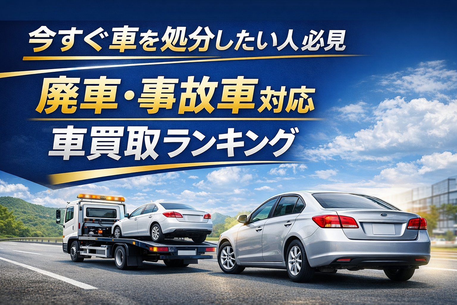 今すぐ車を処分したい人必見｜廃車・事故車対応の車買取ランキングでカーネクストが1位の理由