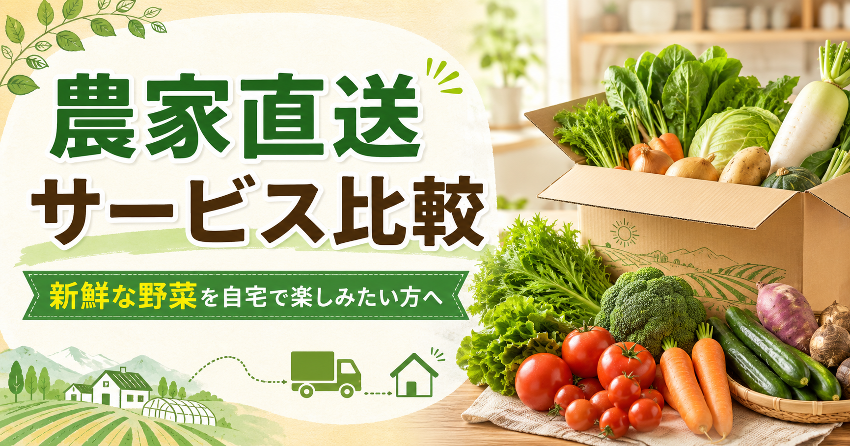 農家直送サービスおすすめ比較｜新鮮な野菜や旬の食材を自宅で楽しみたい方へ