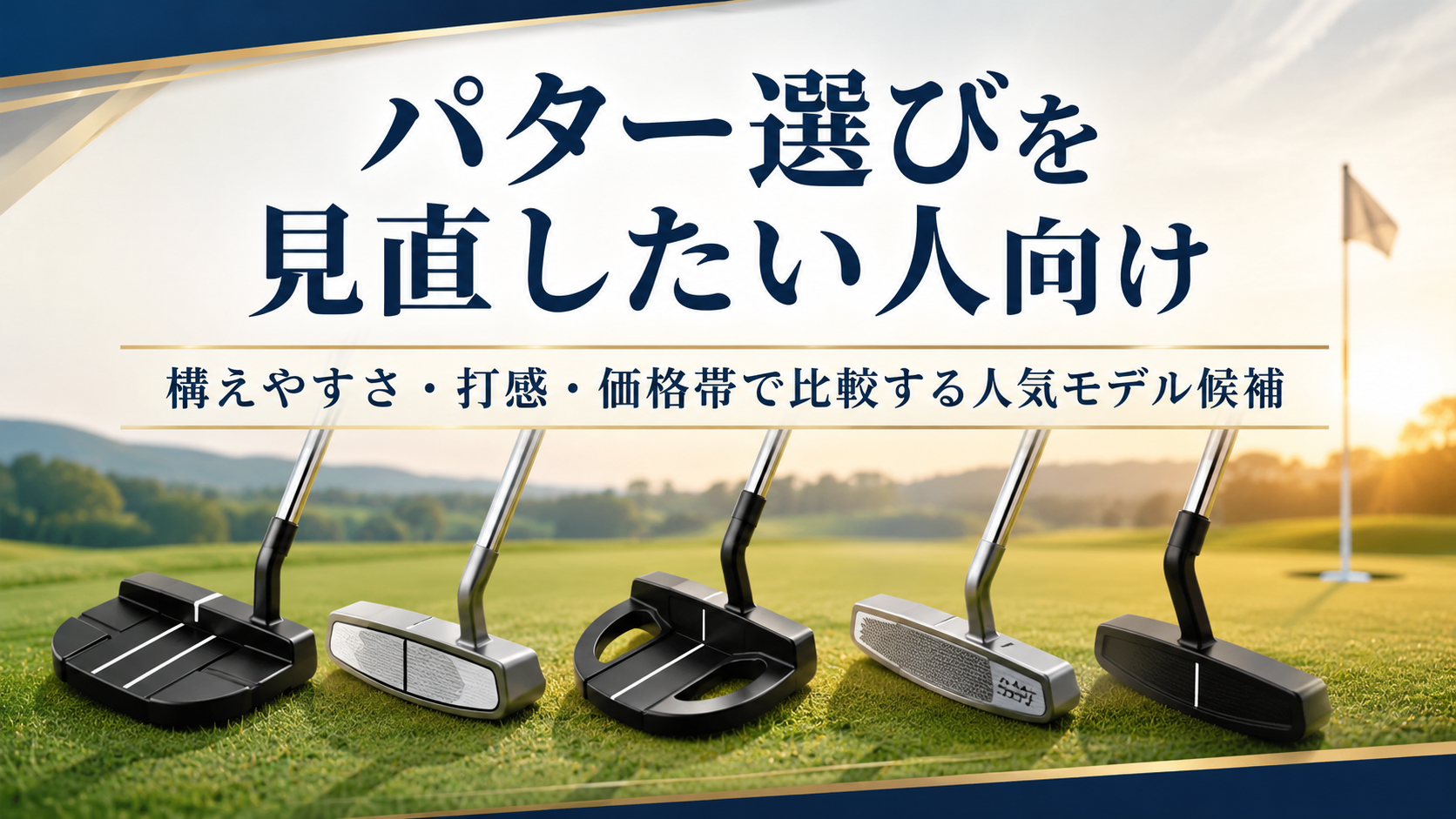 パター選びを見直したい人向け｜構えやすさ・打感・価格帯で比較する人気モデル候補
