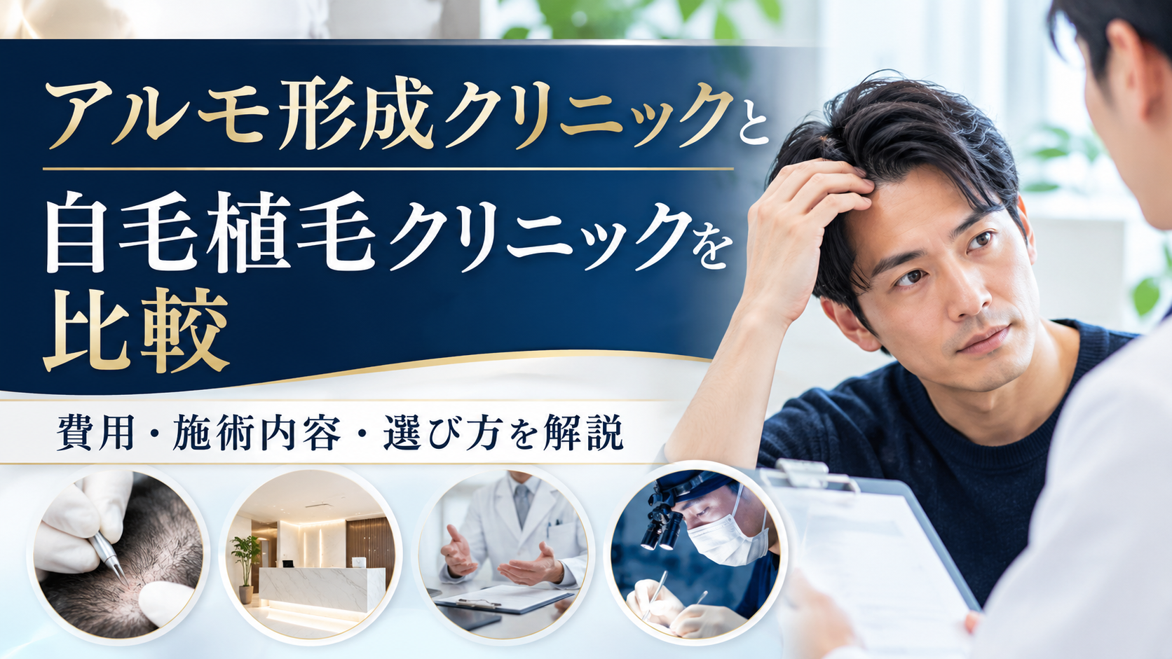 アルモ形成クリニックと自毛植毛クリニックを比較|費用・施術内容・選び方を解説